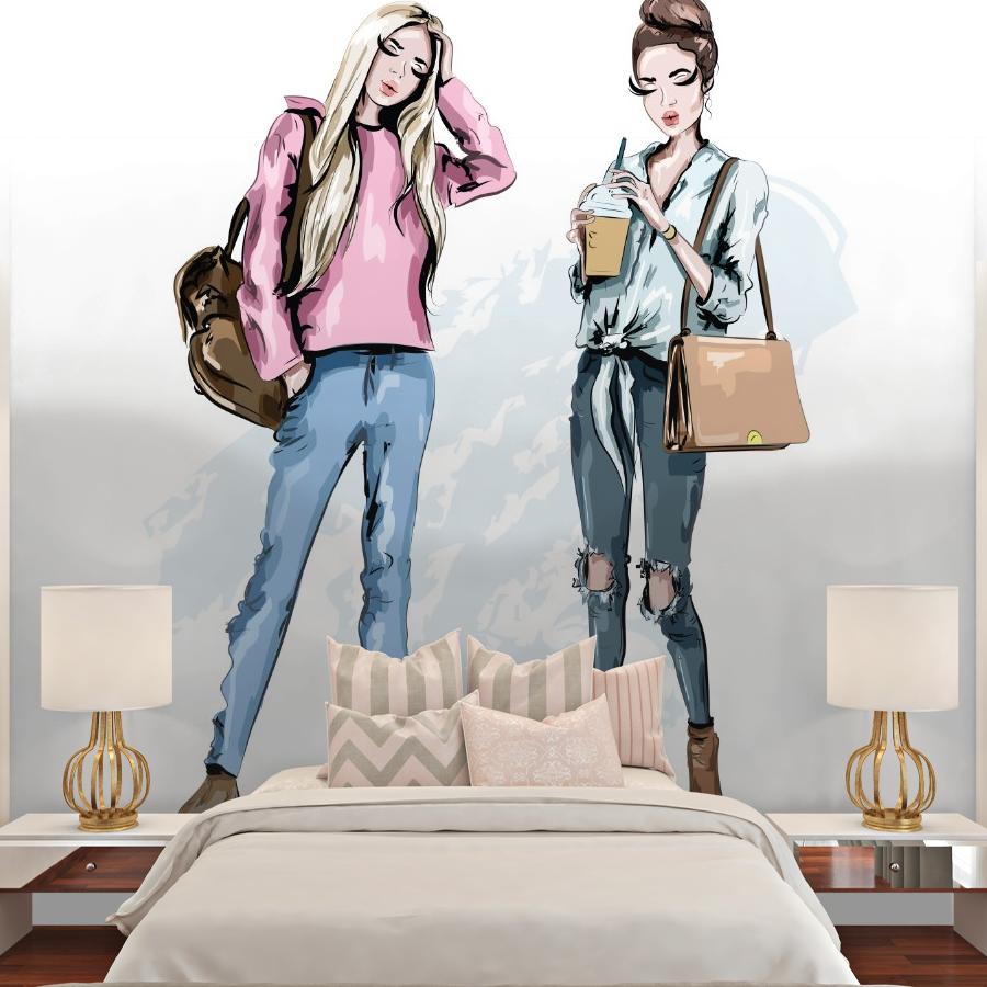 фотообои модные подружки 12-1381 фотообои модные подружки 12-1381