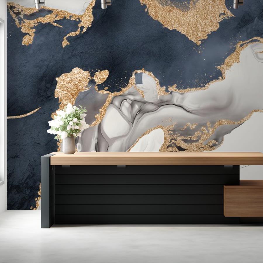 фотообои мрамор синий 14-1115