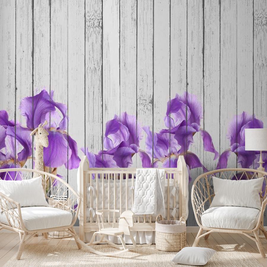 фотообои светло сиреневые ирисы 10-011